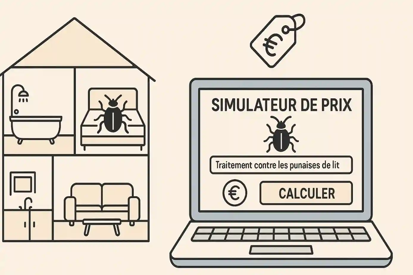 Simulateur de prix traitement punaises de lit Nuisi'Guard