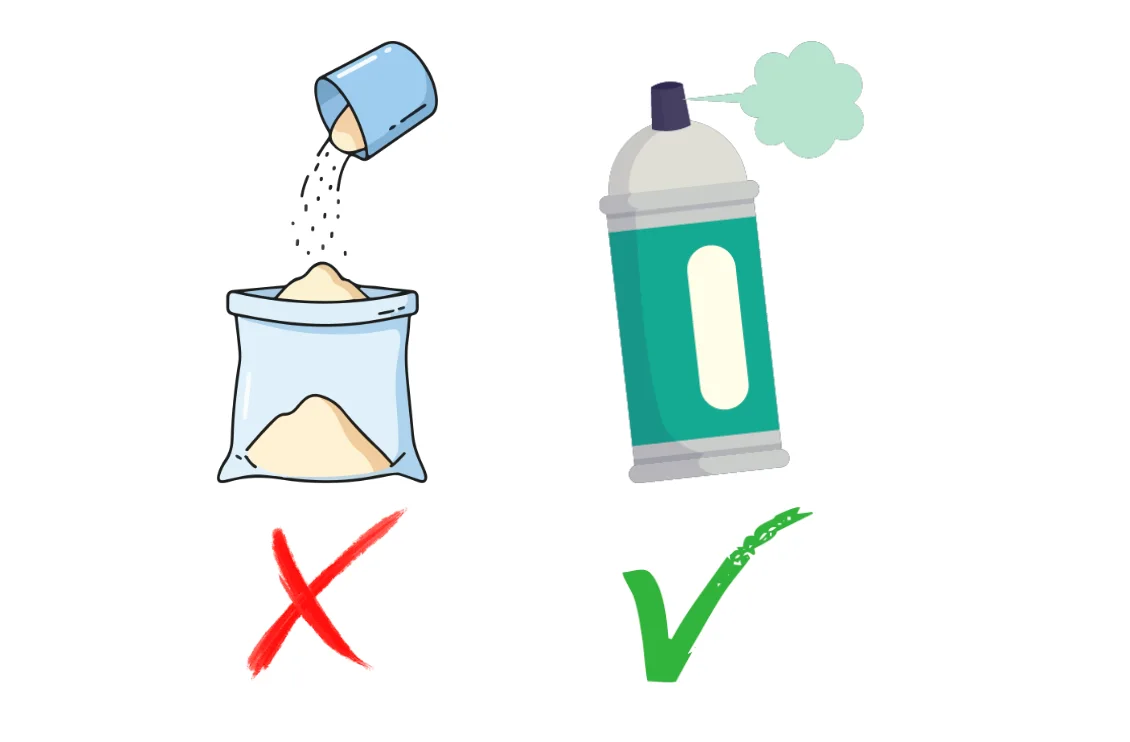 Terre de diatomée en version spray recommandée pour un traitement uniforme contre les punaises de lit