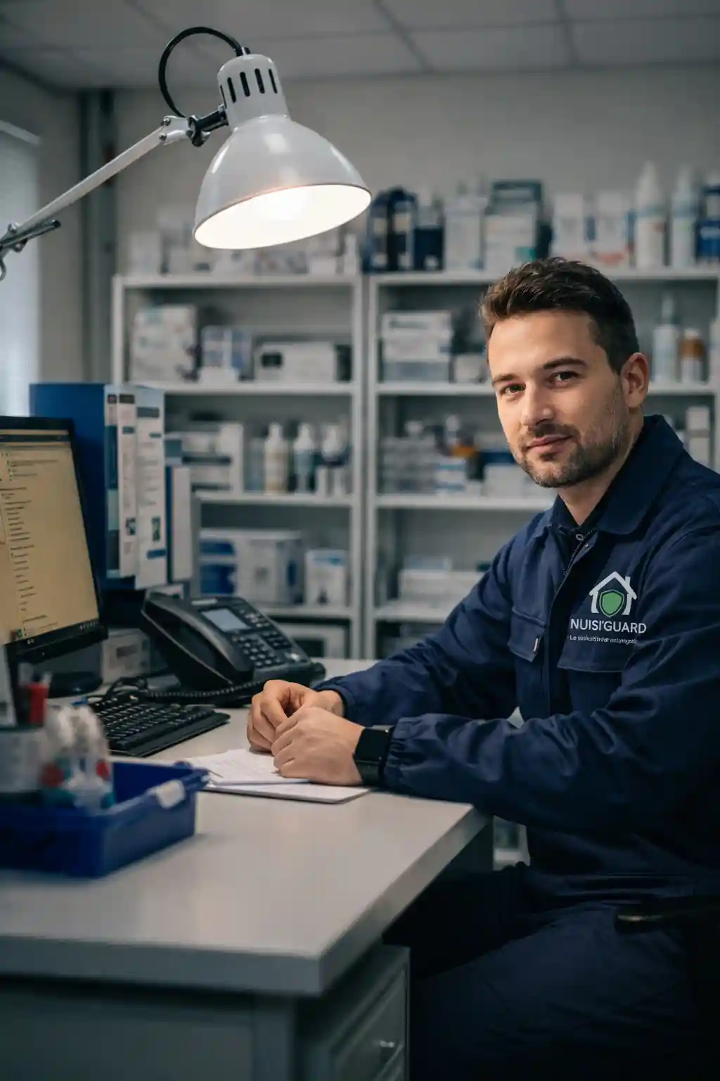 Technicien Nuisi'Guard au bureau